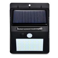 Luminária Parede Solar 30 Leds Sensor Movimento Luz Preto - 3