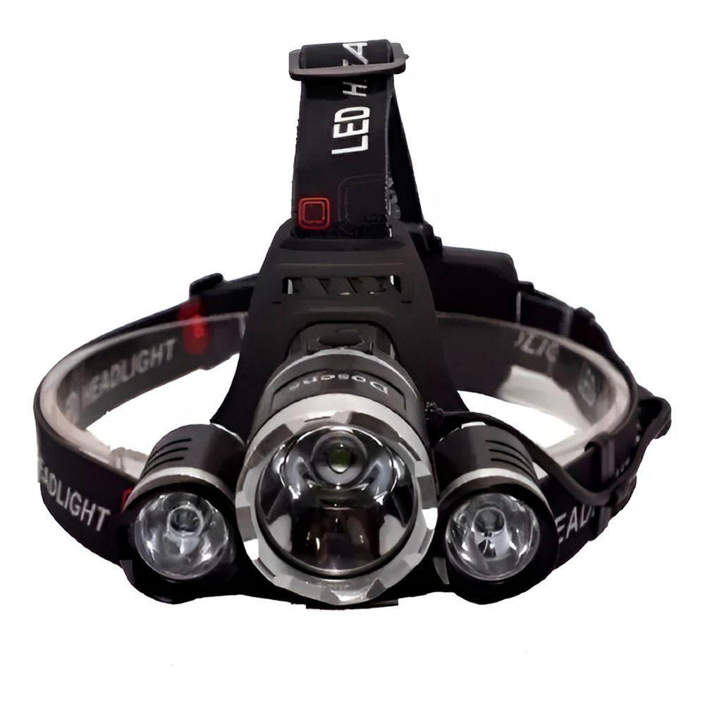 Lanterna De Cabeça 5 Led Recarregável De Longo Alcance Faixa Elástica - 2