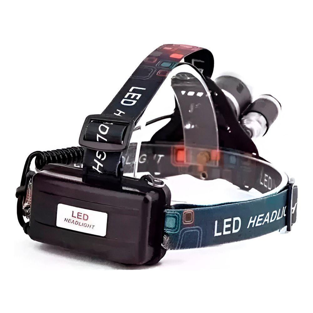 Lanterna De Cabeça 5 Led Recarregável De Longo Alcance Faixa Elástica - 4