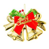 Enfeite Decoração Arvore De Natal Sinos Com Laço Pendurar Natalino - 1