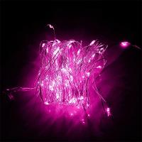 Pisca De Led Fio De Fada 20l 2 Metros A Bateria Natal Ano Novo Rosa - 2