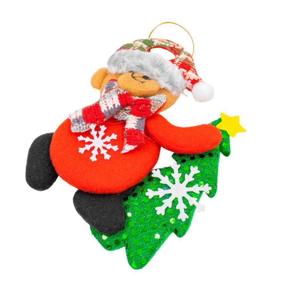 Enfeite Decoração Arvore De Natal Boneco Pendurar Natalino M Ursinho - 2