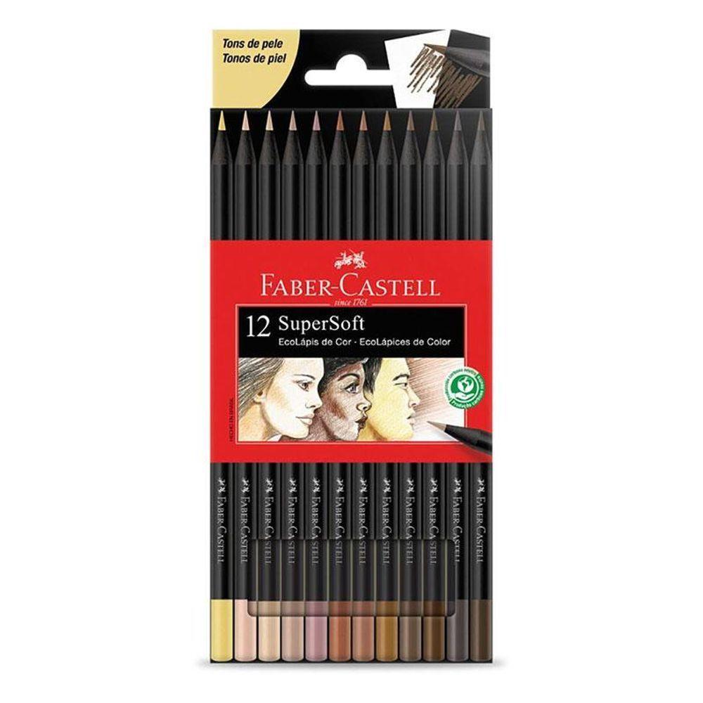 Lápis De Cor Ecolápis Supersoft 120712softtp 12 Cores Tons De Pele - Faber Castell - 1