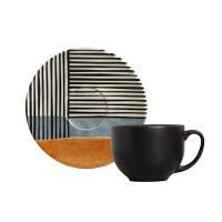 Conjunto De Xícara De Chá Com Pires 06 Peças Coup Abstrata Porto Brasil - 3