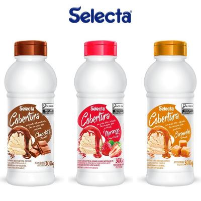Kit 3 Cobertura Para Taça De Sorvete E Sobremesas Selecta 300gm