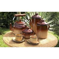 Caneca Grande Esmaltada Marrom 370 Ml Ewel - 2