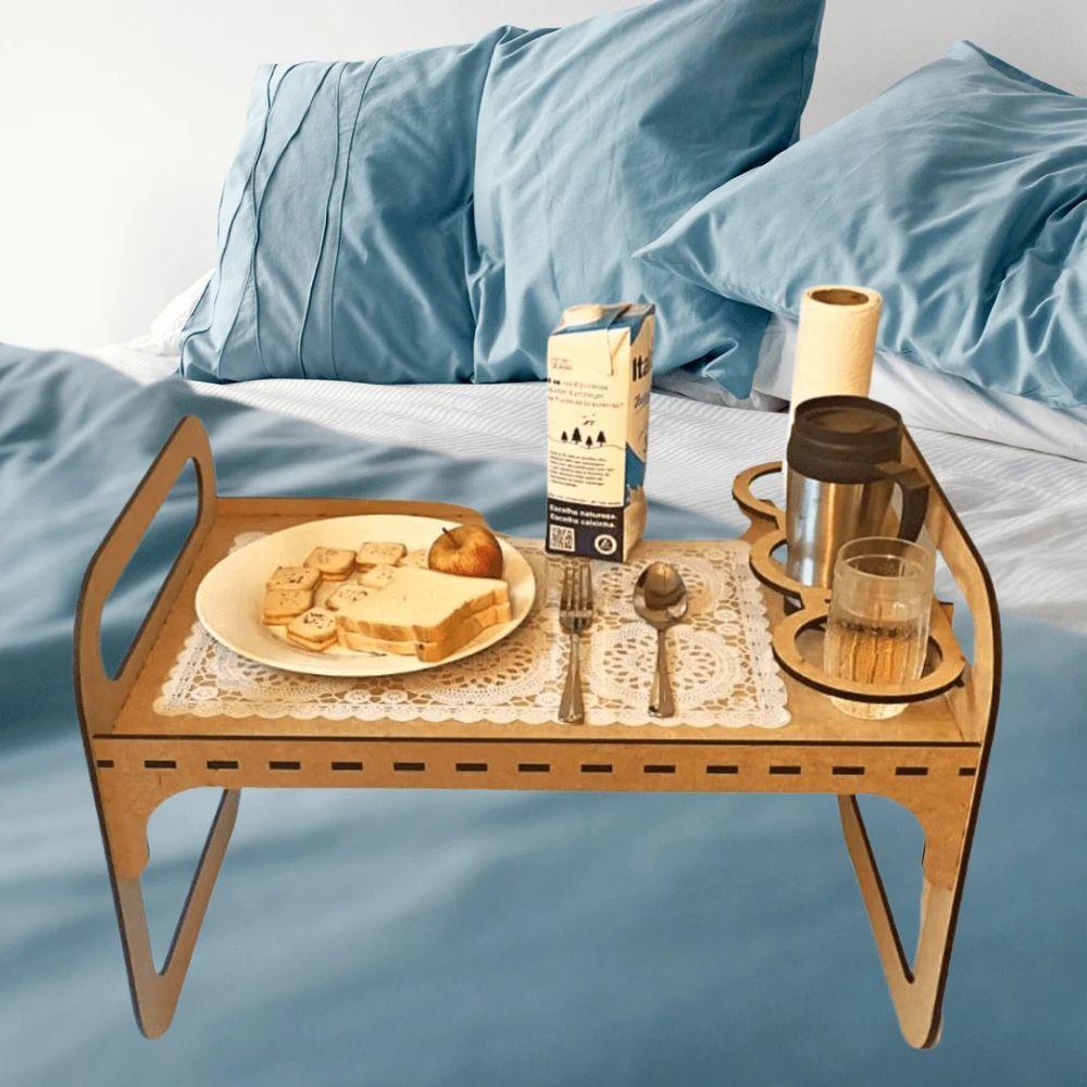 Bandeja Café Da Manhã Ou Colo Em Mdf - 3