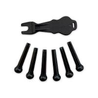 Jogo De Pinos Plásticos Liverpool P/ Violão Aço Preto Ac2989 - 1