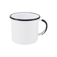 Caneca Grande Esmaltada Branco 370 Ml Ewel - 1