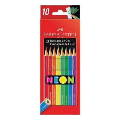 Lápis De Cor Ecolápis 120410n 10 Cores Neon - Faber Castell