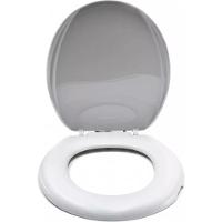 Assento Sanitário Almofadado Oval Linea Light Plus Cinza Mebuki - 1