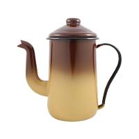 Bule Para Café Tradicional Esmaltado Marrom Degradê 1,5 L Ewel - 1