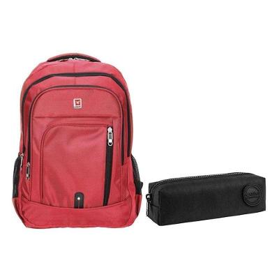 Kit Mochila Escolar Notebook V-1065 E Estojo Académie Preto - Vighs
