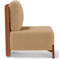 Kit 02 Poltronas Decorativas Sala Estar Living Hungria L02 Couríssimo Camel Bouclê Mostarda - Lyam - 7