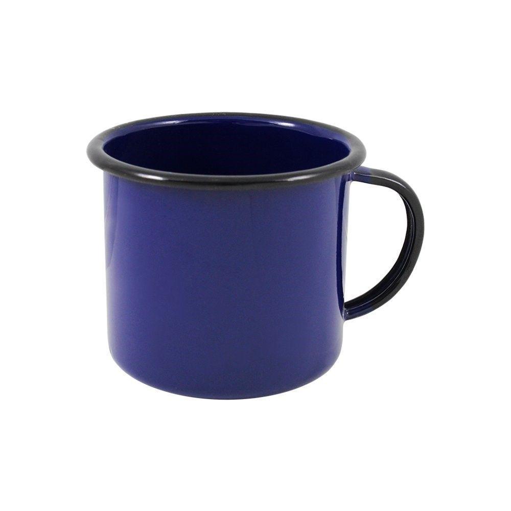 Caneca Grande Esmaltada Azul 370 Ml Ewel - 1