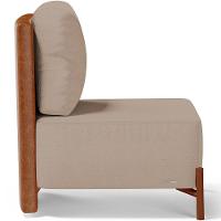 Kit 02 Poltronas Decorativas Sala Estar Living Hungria L02 Couríssimo Camel Linho Bege Escuro - Lyam - 7