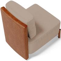 Kit 02 Poltronas Decorativas Sala Estar Living Hungria L02 Couríssimo Camel Linho Bege Escuro - Lyam - 9