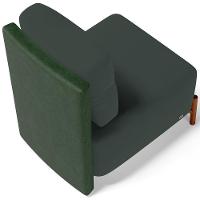 Kit 02 Poltronas Decorativas Sala De Estar Living Pés Madeira Hungria L02 Couríssimo Verde Suede Verde Musgo - Lyam - 8