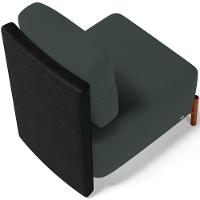 Kit 2 Poltronas Decorativas Sala Estar Living Hungria L02 Couríssimo Preto Suede Verde Musgo - Lyam - 9