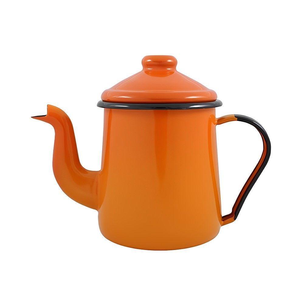 Cafeteira Tradicional Esmaltada Laranja 1,1 L Ewel - 1