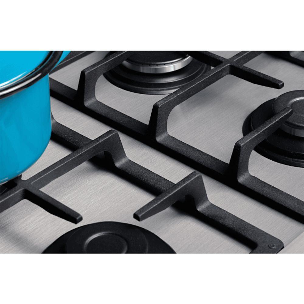Cooktop A Gás Fischer 4 Bocas Platinium Com Trempe De Ferro Fundido Mesa Aço Bivolt - 3
