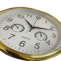 Relogio Termometro Higrometro De Parede Cozinha Escritorio Sala Quarto Consultorio Medidor Temperatura Umidade Luxo - 5