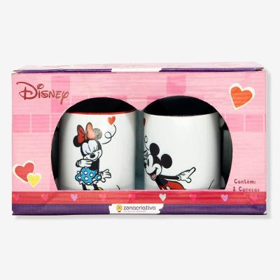Kit Com Duas Canecas Pop Mickey Friends Disney