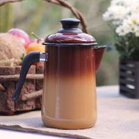 Bule Para Café Esmaltado Marrom Degradê 1,5 L Ewel - 3