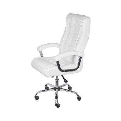 Cadeira Office Or-3321 Com Molas Revest Pu Rodízio Or Design Branco