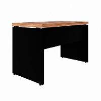 Mesa Escrivaninha Retangular Office 170cm Pé Painel Nogal/preto - 3