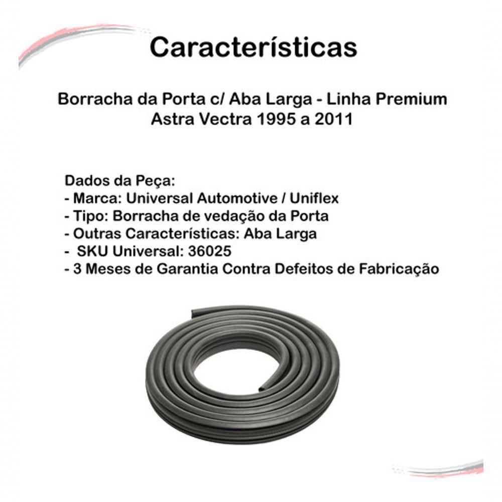 Borracha Porta C- Aba Astra Vectra 95 A 11 Linha Premium - 3