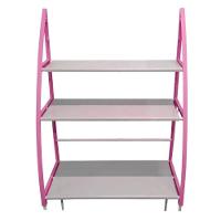 Estante Organizador Lavanderia Maquina Lavar 3 Prateleiras Rack Multiuso Banheiro Brinquedos Utilidades Portatil Azul E Rosa - 1