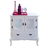 Cristaleira De Madeira 2 Portas 1 Gaveta Vidros Na Lateral Pés Luiz Xv - 1