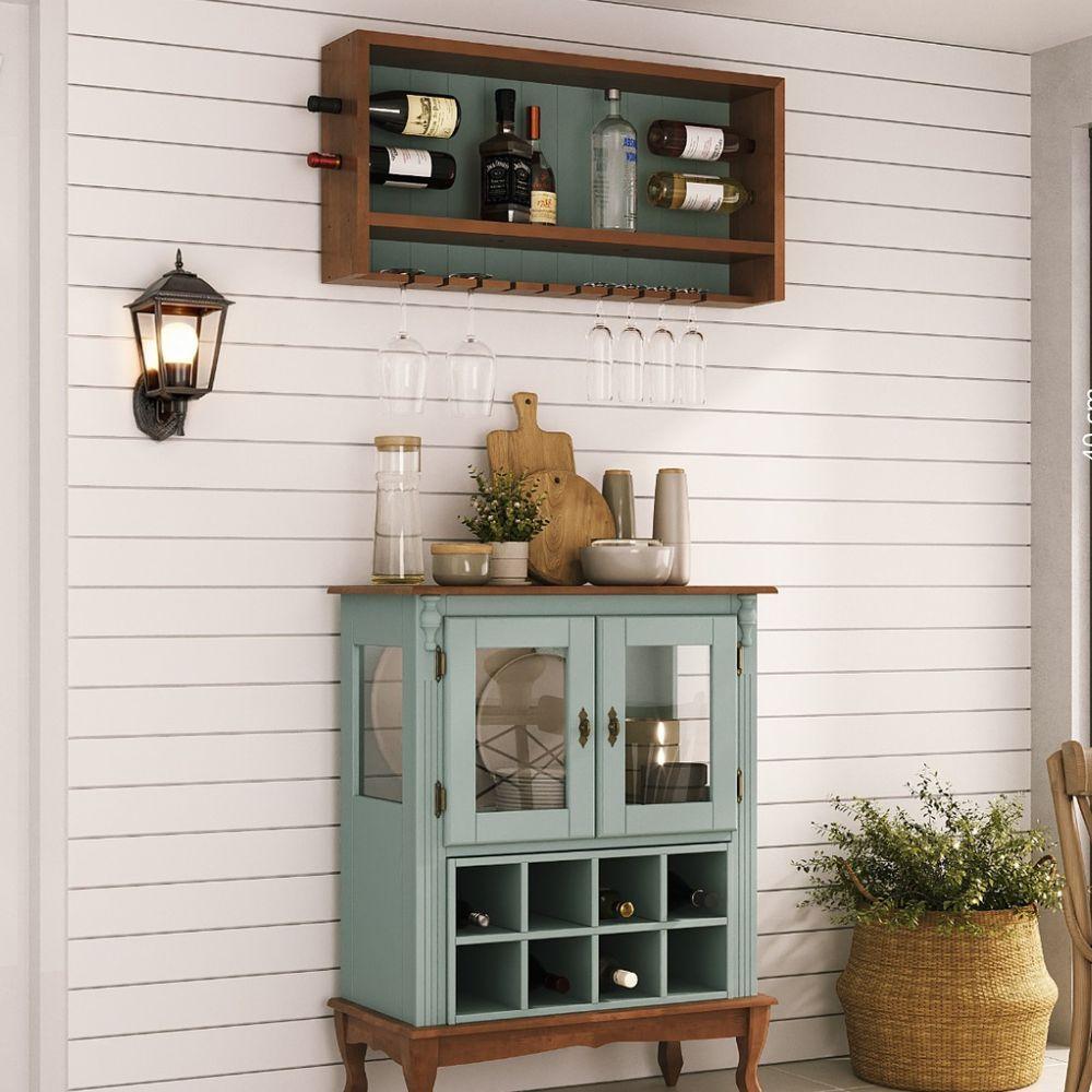 Adega Bar De Parede Com Suporte Para Taças - Meyer Móveis - 2