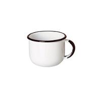 Jogo De Xícara De Chá 06 Peças Esmaltada Branco 240 Ml Ewel - 6