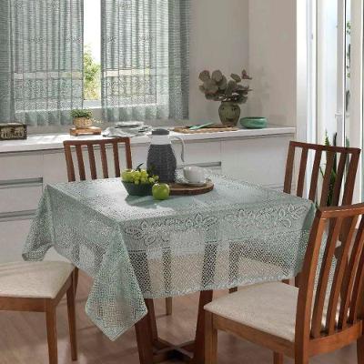 Toalha De Mesa Interlar Renda 100% Poliéster Quadrada Color 150m X 150m 4 Lugares Pistache