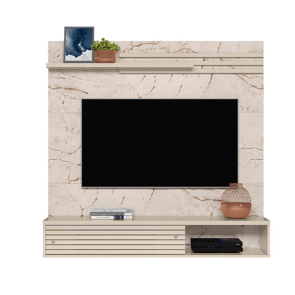 Painel Bancada Suspensa Frizz Sublime Para Tv Até 55'' Cinamomo- Off White - 3