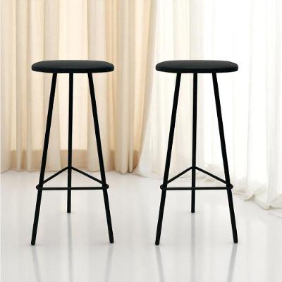 Kit 2 Banquetas Para Balcão De Cozinha Alta Confortavel Estilo Moderno Ideal Para Area Gourmet Estrutura De Metal Assent