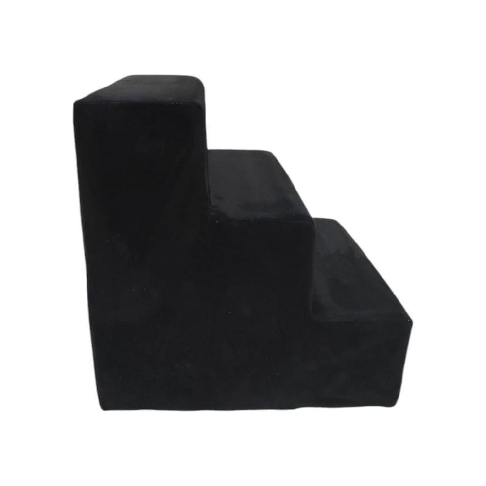 Escada Para Pet 3 Degraus Veludo Preto - 3
