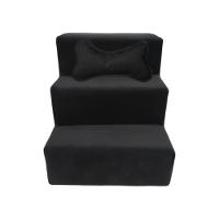 Escada Para Pet 3 Degraus Veludo Preto - 2