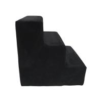 Escada Para Pet 3 Degraus Veludo Preto - 3