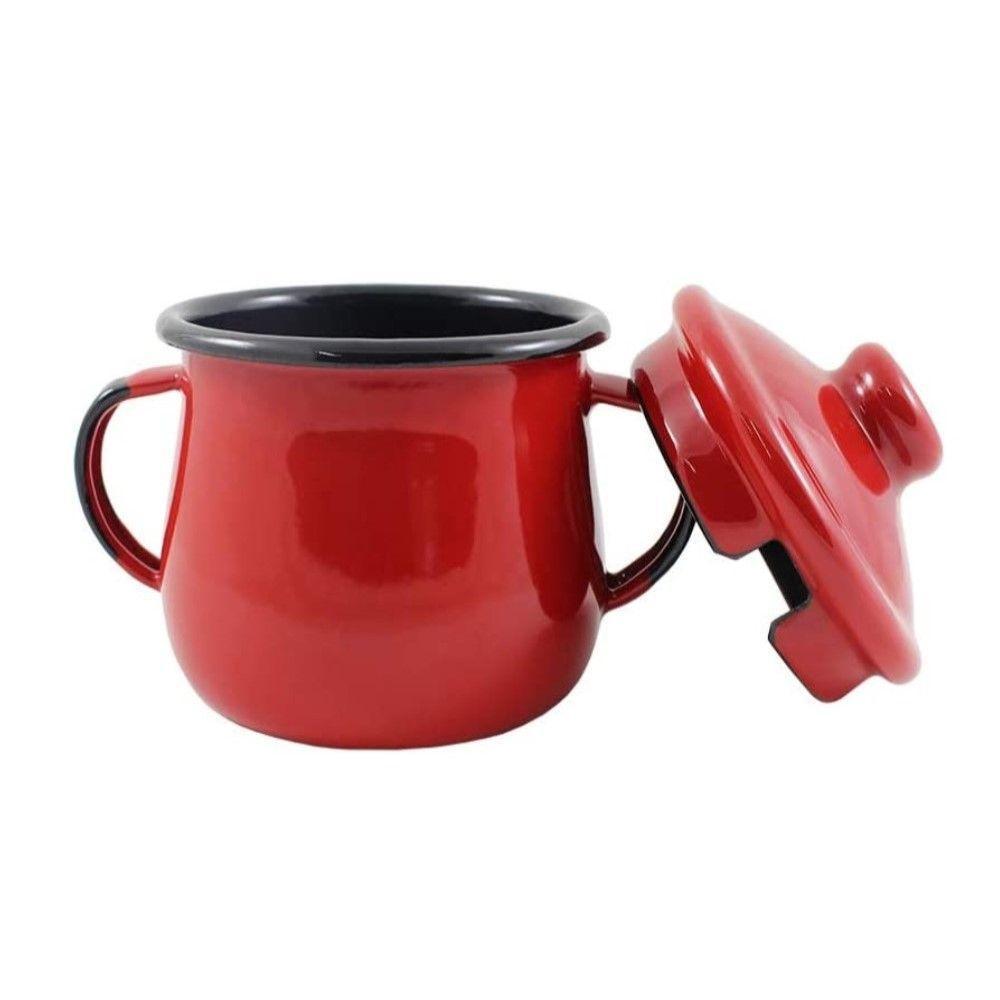 Açucareiro Esmaltado Vermelho 380 Ml Ewel - 3
