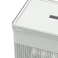 Cesto De Roupa Grid Branco Oceano 49 L Com Tampa 38 X 28 X 55,2 Cm - 20