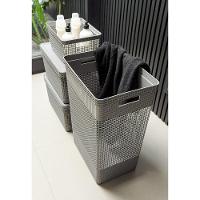 Cesto De Roupa Grid Branco Oceano 49 L Com Tampa 38 X 28 X 55,2 Cm - 26