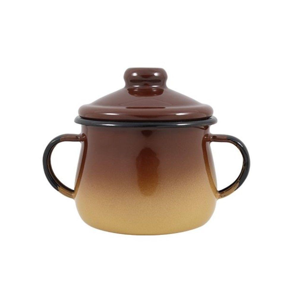 Açucareiro Esmaltado Marrom Degradê 380 Ml Ewel - 1