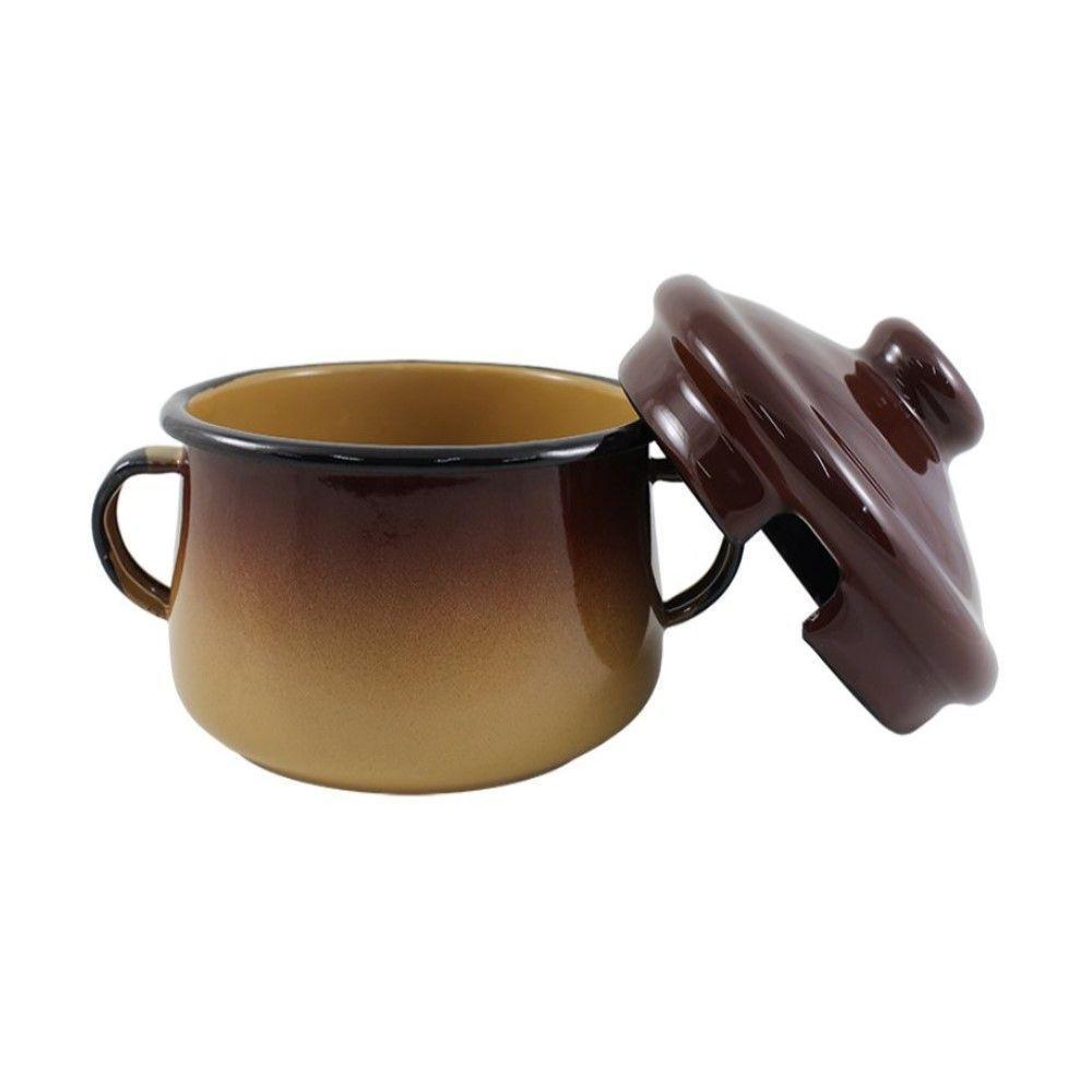 Açucareiro Esmaltado Marrom Degradê 380 Ml Ewel - 3