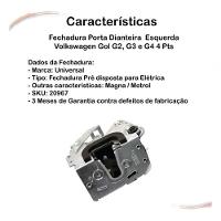 Fechadura Porta Diant Lado Esquerdo Gol G3 94 A 00 4pts - 2