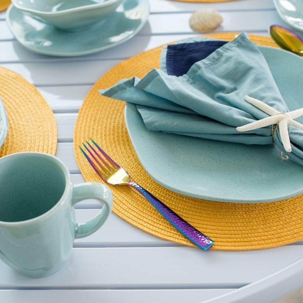 Conjunto Xícara de Chá com Pires 6 Peças Blue Bay Oxford - 3