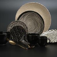 Conjunto De Xícara De Chá Com Pires 06 Peças Coup Chevron Porto Brasil - 2