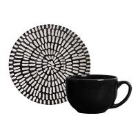 Conjunto De Xícara De Chá Com Pires 06 Peças Coup Chevron Porto Brasil - 6